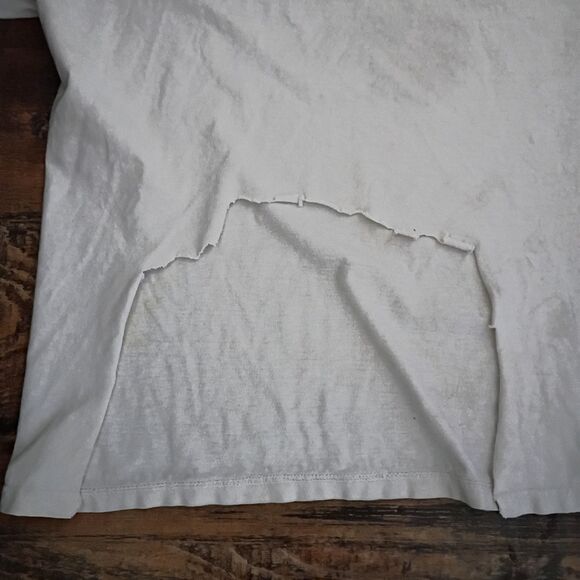 Nautica Thrashed T Shirt Stained Torn Destroyed Men's L Sailboat Logo Graphic T - Picture 4 of 8